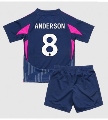 Nottingham Forest Elliot Anderson #8 Borta Kläder Barn 2024-25 Kortärmad (+ Korta byxor)